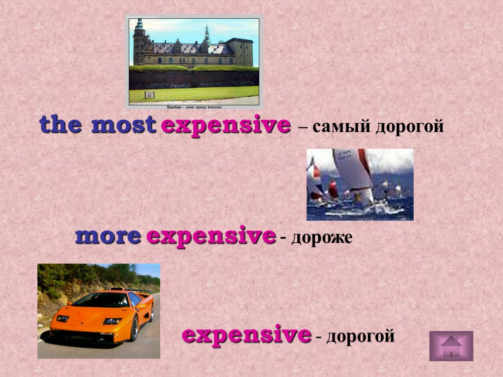 expensive - дорогой more expensive - дороже the most expensive – самый дорогой